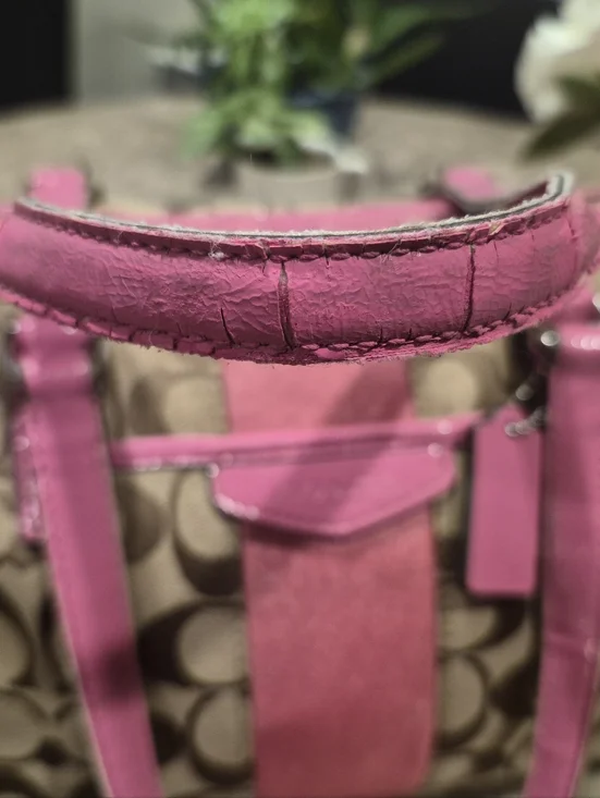 Coach Vintage Signature Stripe Nancy Satchel - Picture 7 of 12